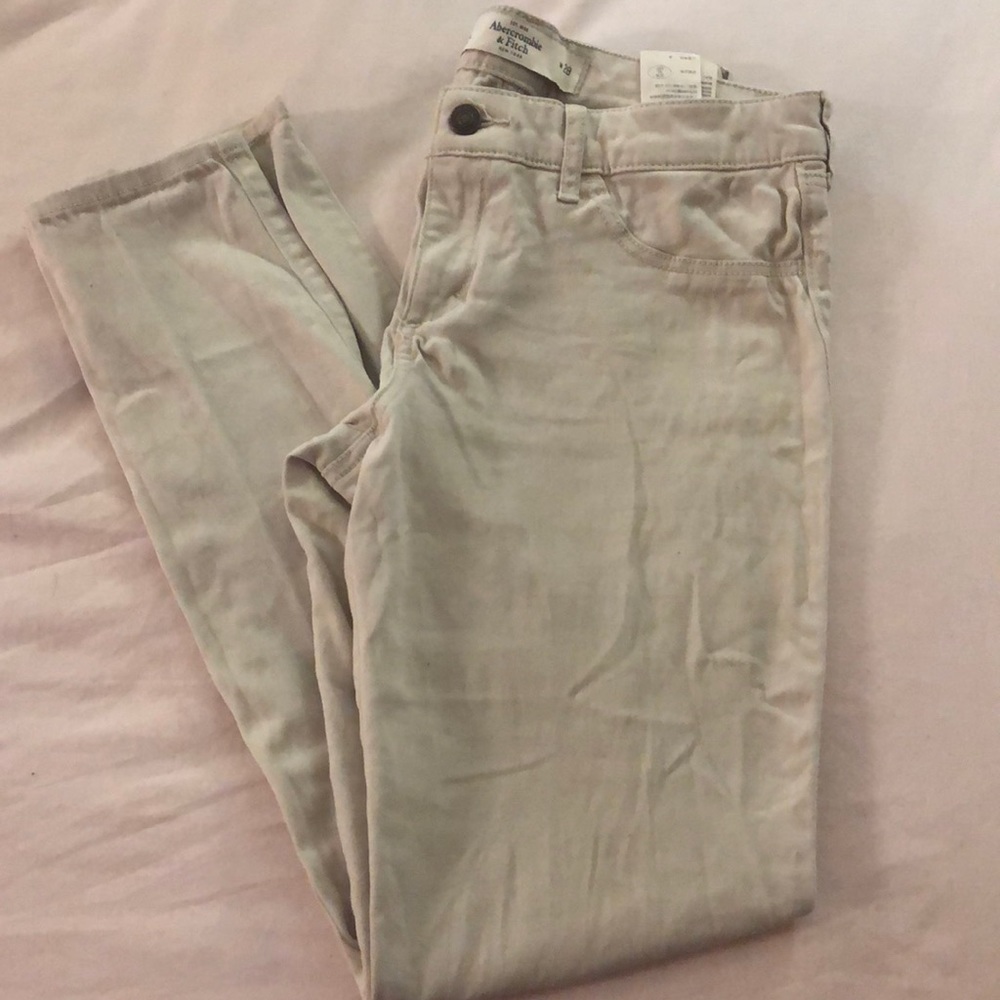 Abercrombie & Fitch tan jeans